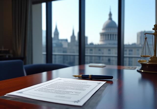 Professional legal consultation in a London office